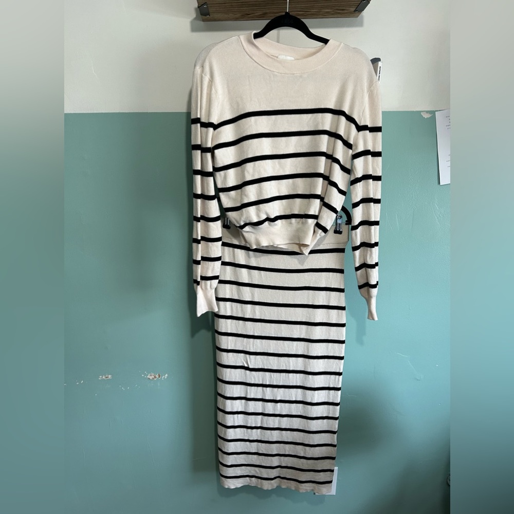 H&M sweater and skirt set